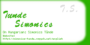 tunde simonics business card