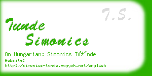 tunde simonics business card